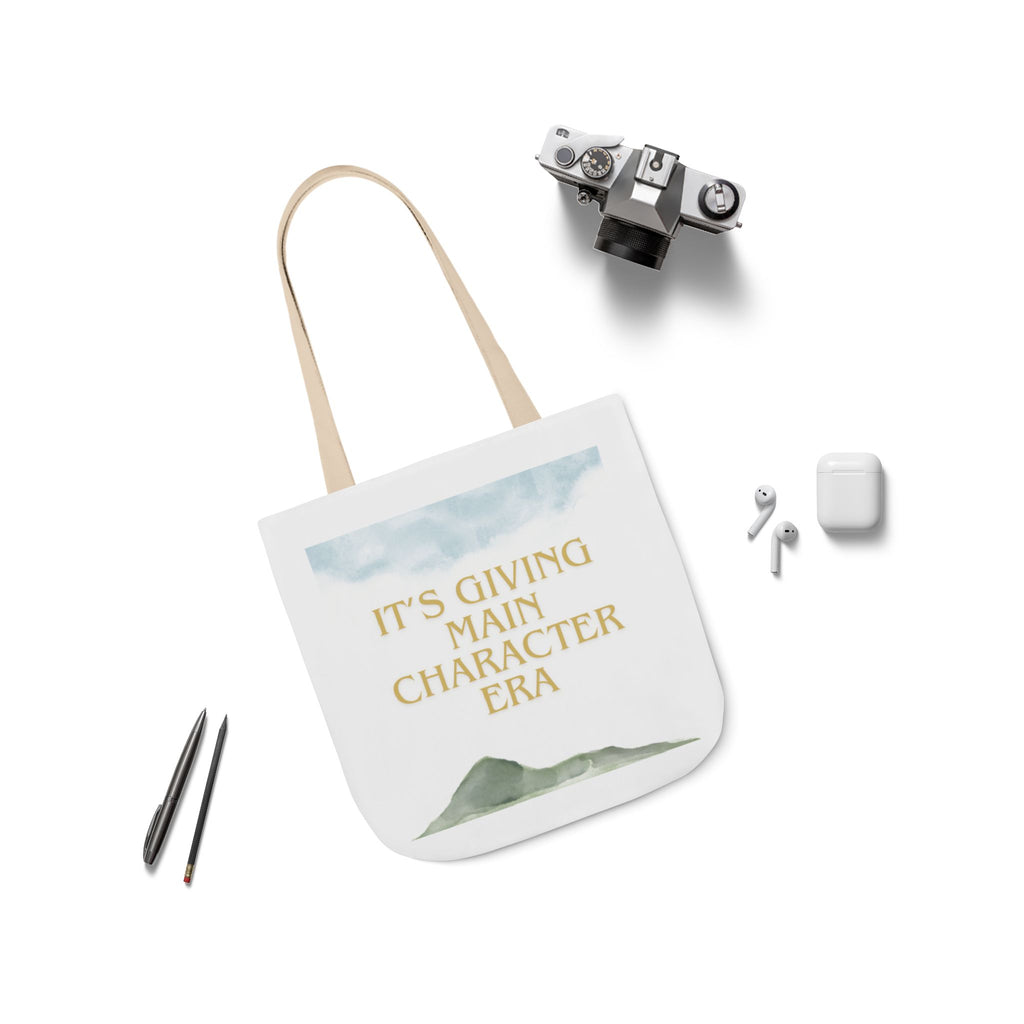 "It's Giving Main Character Era" Canvas Tote (Nature Vibe)