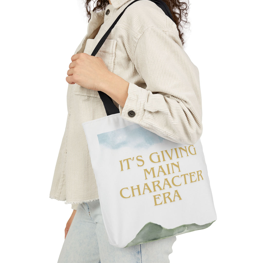 "It's Giving Main Character Era" Canvas Tote (Nature Vibe)