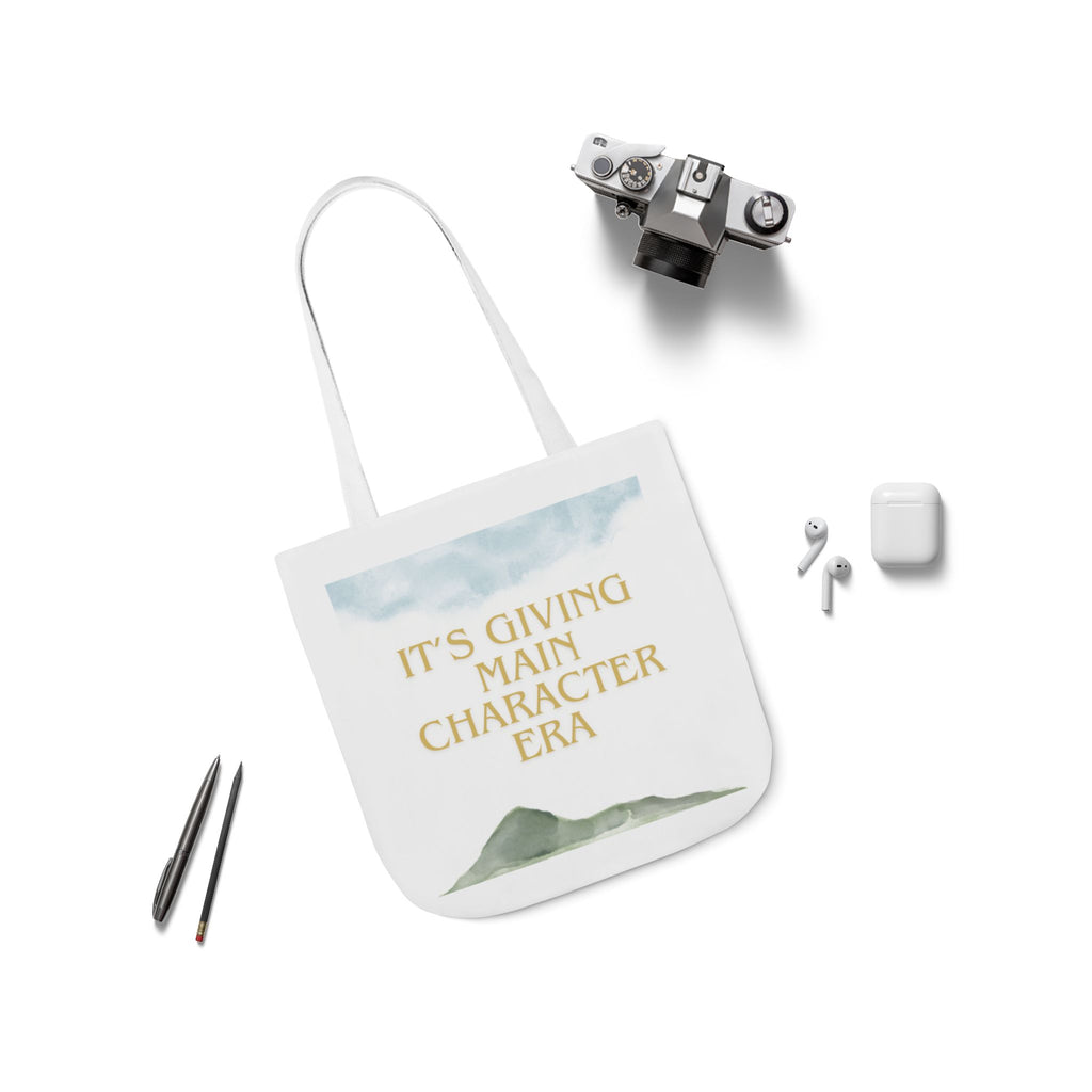 "It's Giving Main Character Era" Canvas Tote (Nature Vibe)