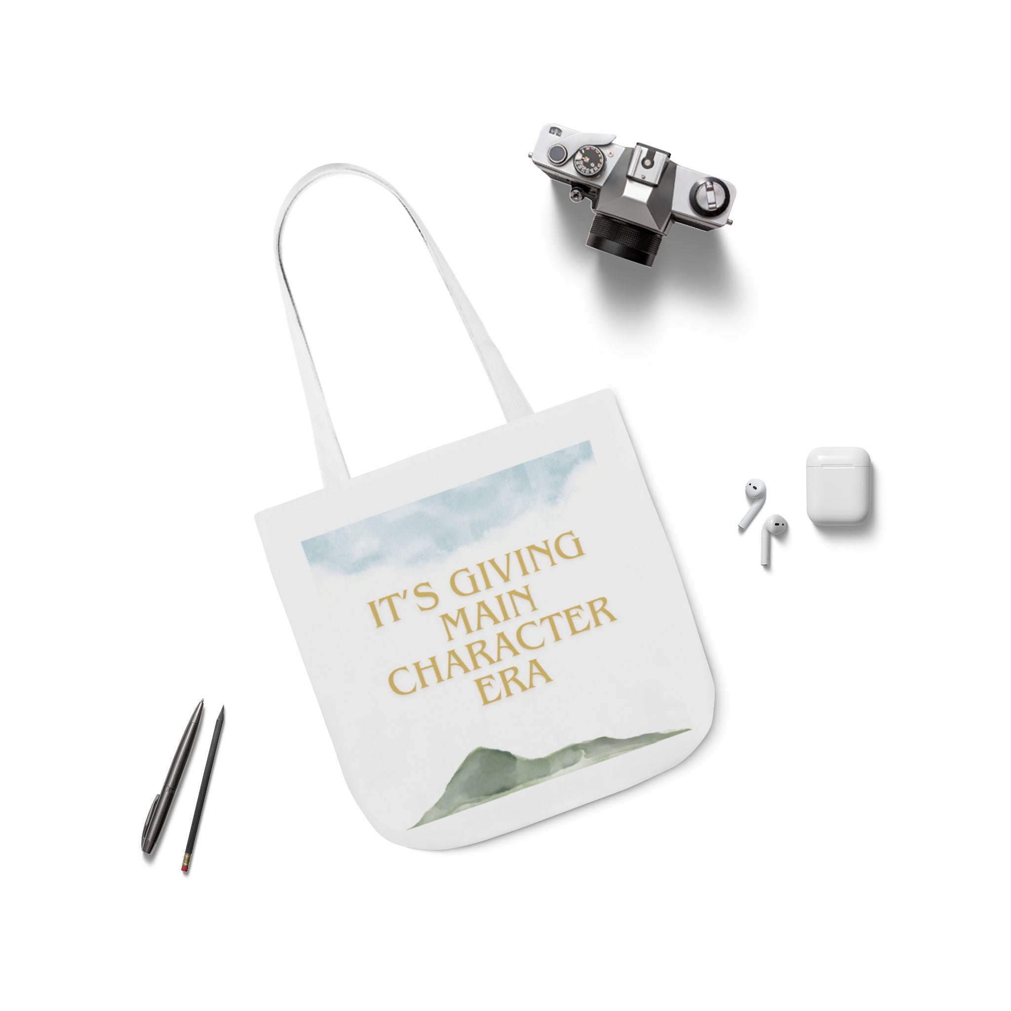 "It's Giving Main Character Era" Canvas Tote (Nature Vibe)