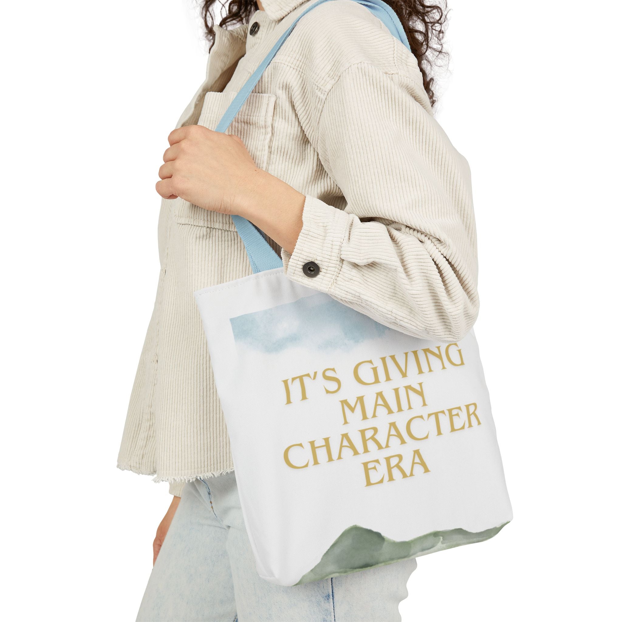 "It's Giving Main Character Era" Canvas Tote (Nature Vibe)
