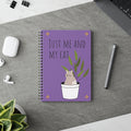 Just Me and My Cat A5 Spiral Notebook — Cute Cat Plant Journal