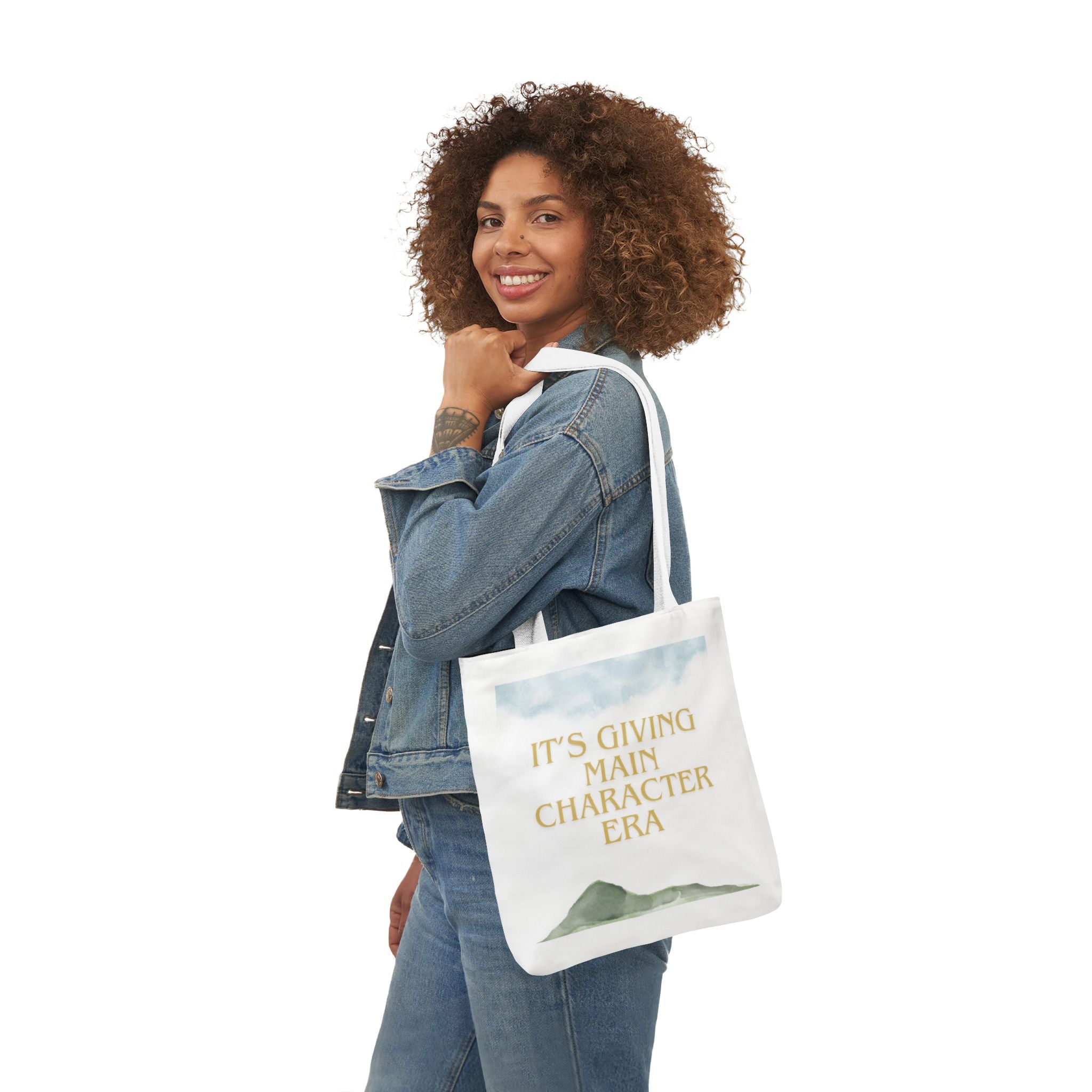 "It's Giving Main Character Era" Canvas Tote (Nature Vibe)